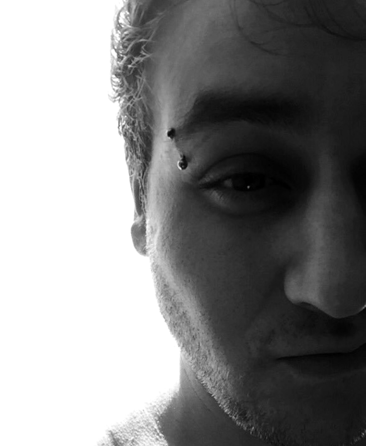 Original black-and-white close-up portrait
